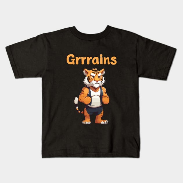 gym motivation Kids T-Shirt by Patterns-Hub